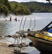 Bathing at Hot Water Beach