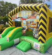 Construction Zone. New bouncer  with slide in Jan 2017