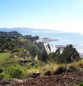 View of number 3 fairway close to the cliff top above the sea