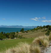 View from the clubhouse towards Nelson across number 3/12 fairway