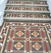 encaustic tile path & steps. unique in Tauranga.