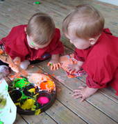 Painting at the Early Learning Centre