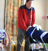 Jimmy magically levitates a birthday girl with her father's assistance