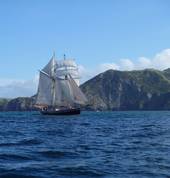 Under sail in the Bay