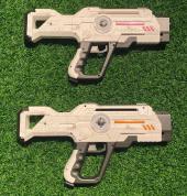 Two lightweight laser tag blasters from Laser Tag Hire NZ, designed for safe, exciting gameplay for children and adults. Easy to use and perfect for birthday parties, school events, holiday programmes, team building, and backyard laser tag games across Ne