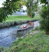 Boating on river