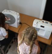 Cutting, pinning and stitching skills are learned