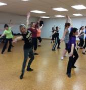 Adult Jazz class having fun!