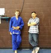 Head coach Thong with one of our students