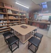 Pottery handbuilding table