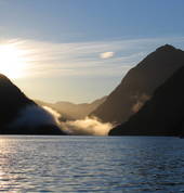 Milford Sound with water landing