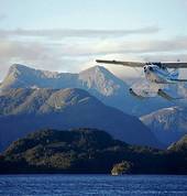 The floatplane taking off 10 minutes from town