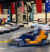 Action shot on the track