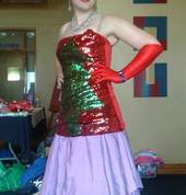 Miss Mon as Martha may, in the Feilding santa parade