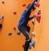 Indoor bouldering wall