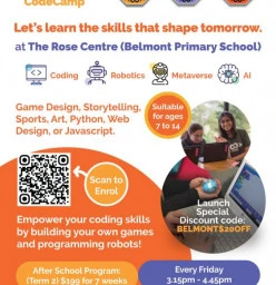 Rose Centre Term 3 After School Early Bird $20 discount Takapuna (0622) Coding