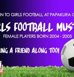Girls Football Muster U15s &amp; U16s Papakura (2110) Soccer Clubs